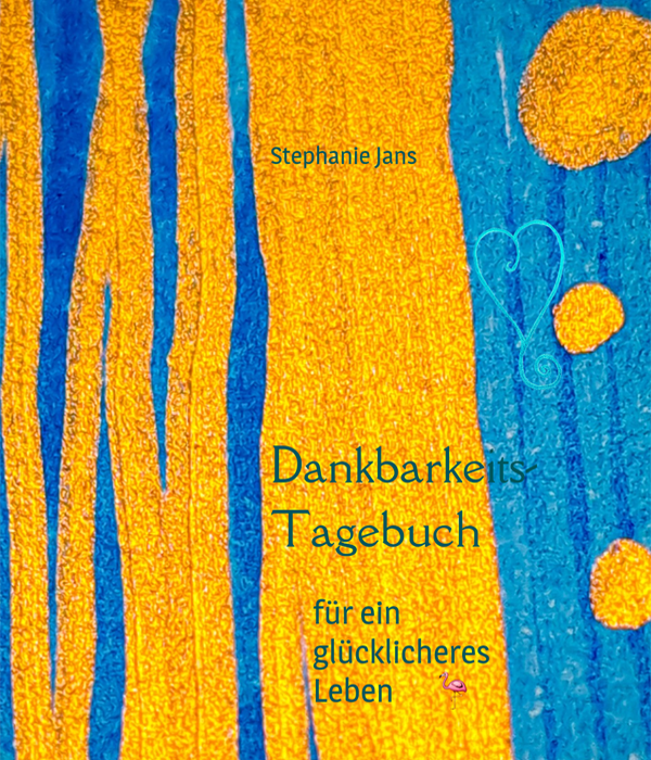 Buchcover Dankbarkeitstagebuch in türkis-lines